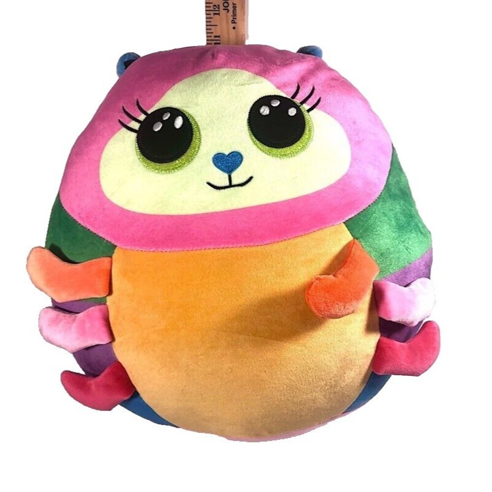 TY - Squish a Boos - Nessa the multicolored caterpillar- 11 inch EUC,no tag